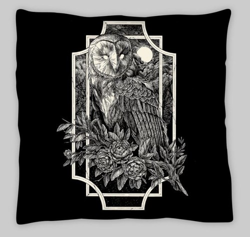 Wise owl cushion - owl,