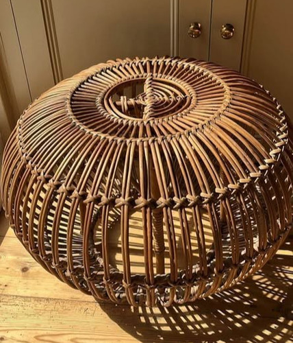 Large vintage bamboo rattan - large,