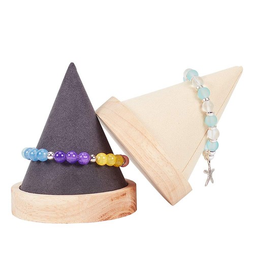 2pcs wood bracelet holder cone - 2pcs,