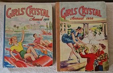 2× VINTAGE GIRLS CRYSTAL