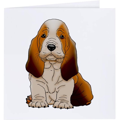 Basset hound puppy greeting - hound, puppy'