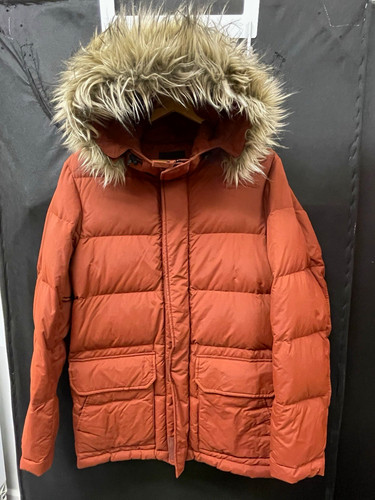Uniqlo men orange hooded - men's,