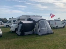 Awning -Kampa 280 fiesta air with side room , canopy and carpets 