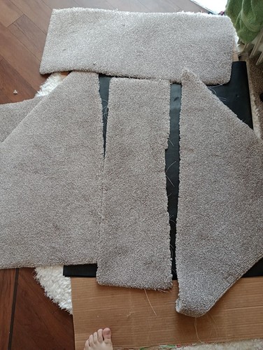 Beige carpet offcut for crafts - beige,