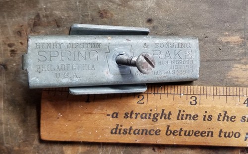 Antique rake handle - handle, clamp