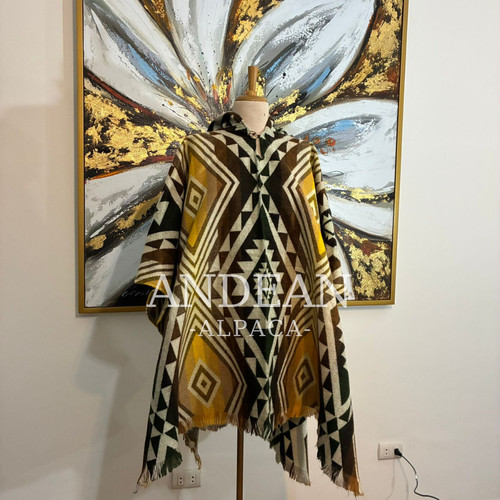 Handmade inca poncho with hood - inca,