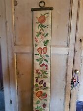 Needlepoint Tapestry, Wall Hanging, Bell Pull, Satin Lined