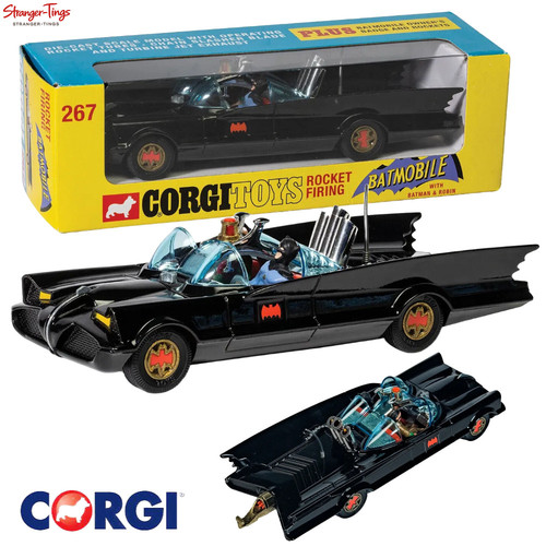 Corgi batmobile with batman - corgi,