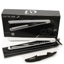 Corioliss C3 Ultimate Titanium Styling Iron Hair Straightener White Carbon Fibre