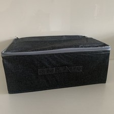 Folding Grey Storage Box With Lid 15x38x25cm Under Bed Storage Wardrobe Box etc