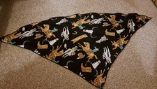 Cowboy themed pure silk neckachief/ bandana. by Violetto. Excellent condition.