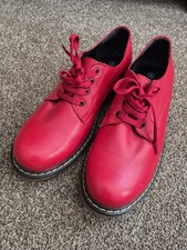 Belissimo Red Leather Shoes Size (6) (39)
