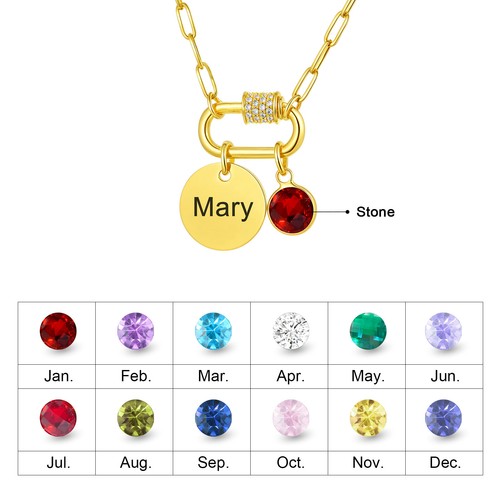 Birthstone necklace for mom - birthstone,