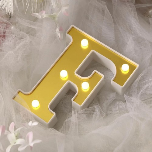 Practical gold led - f, letter