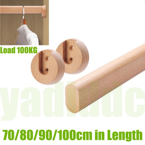 Wooden wardrobe rod - wooden,