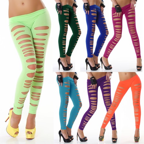 Leggings treggings rips slits