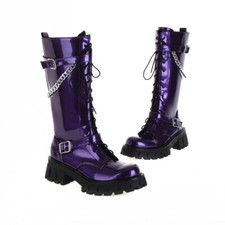 Women Flatform Buckle Lace Up