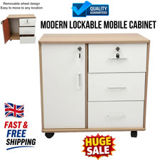 3 Drawer Mobile File Cabinet