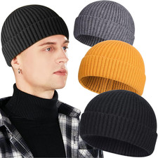 3 Pack Wool Fisherman Beanies