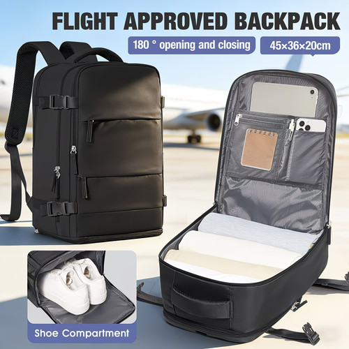 Black backpack shoe - black, backpack,