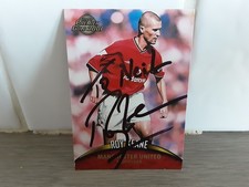MANCHESTER UNITED - ROY KEANE Hand Signed Topps Prem Gold 01 Football trade card