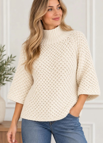 Womens chunky knit jumper high - jumper,