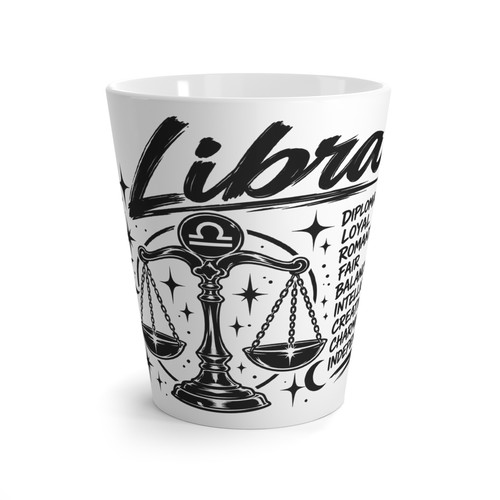 Libra zodiac scales latte mug - zodiac,