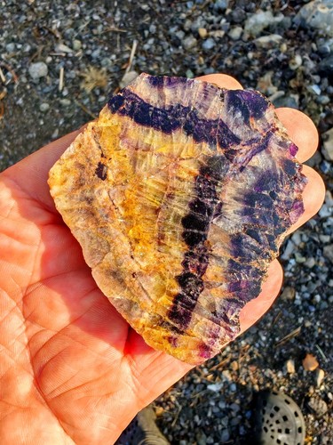 Blue john fluorite - raw, crystal