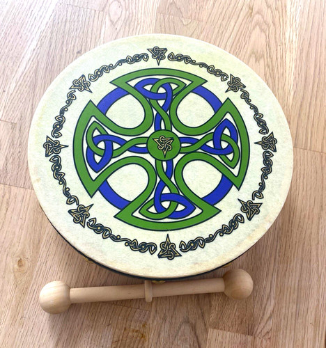 10in wood bodhran - wood, frame