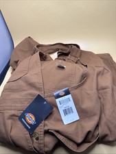 Dickies Men's LatzTrousers  Bib Overall Brown36x34