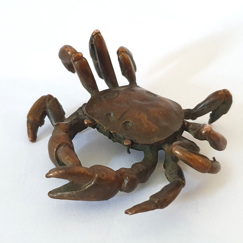 Chinese copper patina crab - chinese,