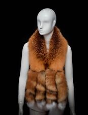 Genuine Red Fox Fur Handmade Exclusive Shoulder Wrap Scarf Boa Stole With Tails