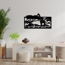 Modern African Wooden Giraffe