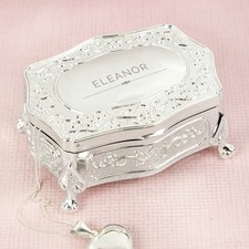 Personalised Engraved Name Classic Antique Jewellery Trinket Box Mother's Day