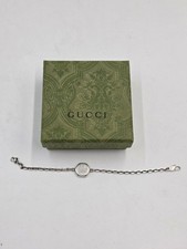 GucciTrademark Engraved Hexagonal Chain Bracelet 17" With Box Rrp 225