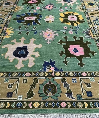 Hand knotted turkish oushak - knotted,