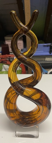 Vintage murano style amber art - style,