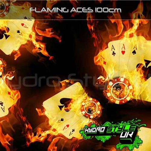 Rolled flaming aces - -,