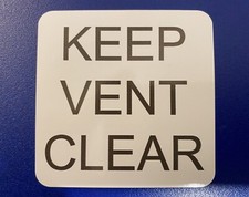 KEEP VENT CLEAR CARAVAN