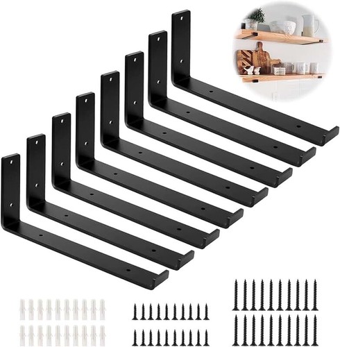 8pack rustic shelf brackets - rustic,