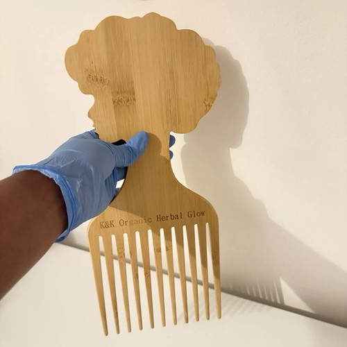 Gigantic bamboo afro comb - bamboo,