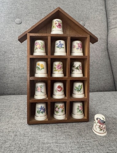 Vintage porcelain thimble - porcelain,
