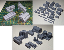 3mm T Gauge Scale 20th Century Factory Set 1, Set 2 & Farms – 33 Buildings