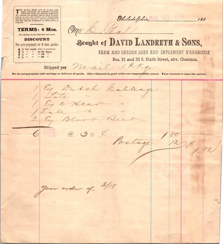 David landreth sons - landreth, &