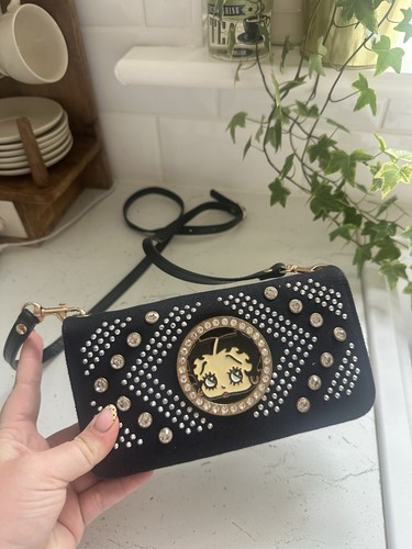 Y2k betty boop black diamante - black,