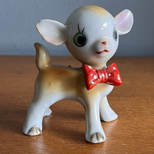 Vintage kitsch pottery deer - pottery,