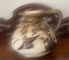 DOULTON BURSLEM POTTERY FINGER  OIL LAMP BASE U.S PATENT DECORATED IN RELIEF