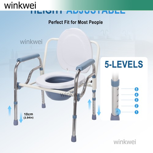 Commode toilet chair - chair, backrest