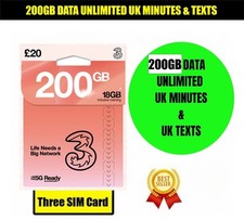 200GB Data + UNLIMITED UK Mins