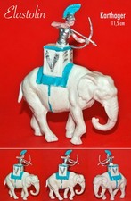 ELASTOLIN HAUSSER FIGURINE CARTHAGINIAN ELEPHANT 11.5 CM ROMANS VS CARTHAGINIANS 1950s